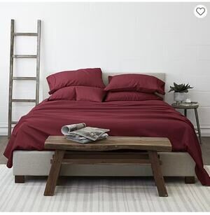 NEW! Casual Comfort iEnjoy King 6PC Premium Sheet Set Burgundy